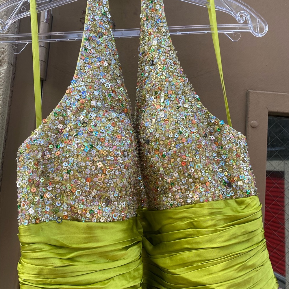 Nina Austin NWT Multicolor Long Gown Studded XL - Picture 3 of 5